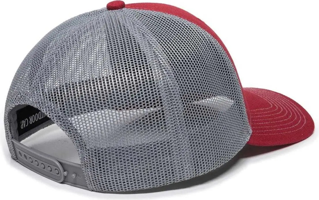 OC Sports OC771 Adjustable Mesh Back Cap - Cardinal Gray - Cardinal Gray / 6 7/8’’ - 7 1/2’’