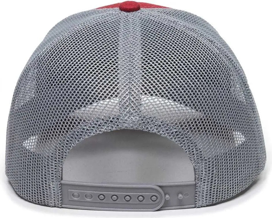 OC Sports OC771 Adjustable Mesh Back Cap - Cardinal Gray - Cardinal Gray / 6 7/8’’ - 7 1/2’’