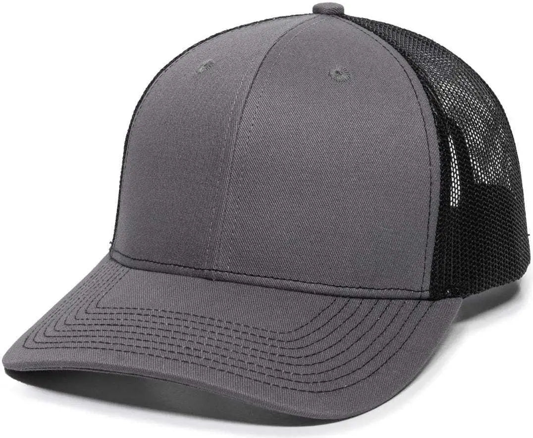 OC Sports OC771 Adjustable Mesh Back Cap - Charcoal Black