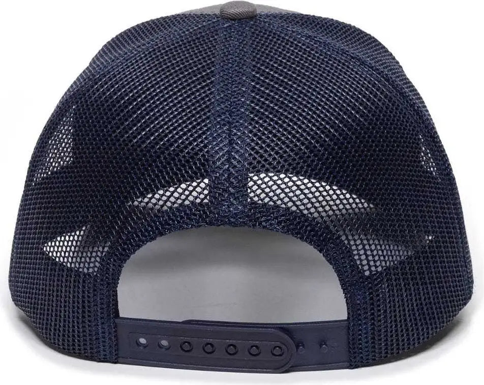OC Sports OC771 Adjustable Mesh Back Cap - Charcoal Navy - Dark Gray Navy / 6 7/8’’ - 7 1/2’’