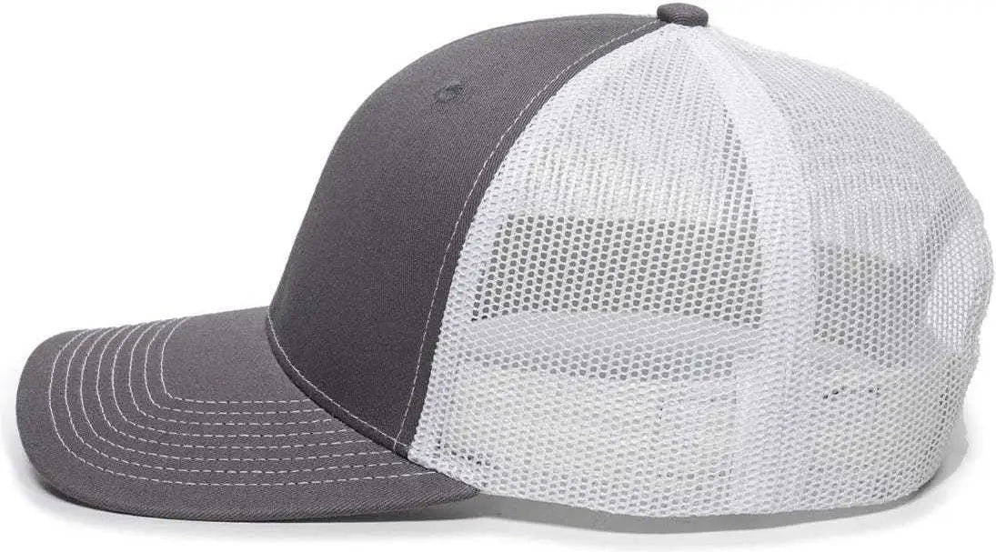 OC Sports OC771 Adjustable Mesh Back Cap - Charcoal White