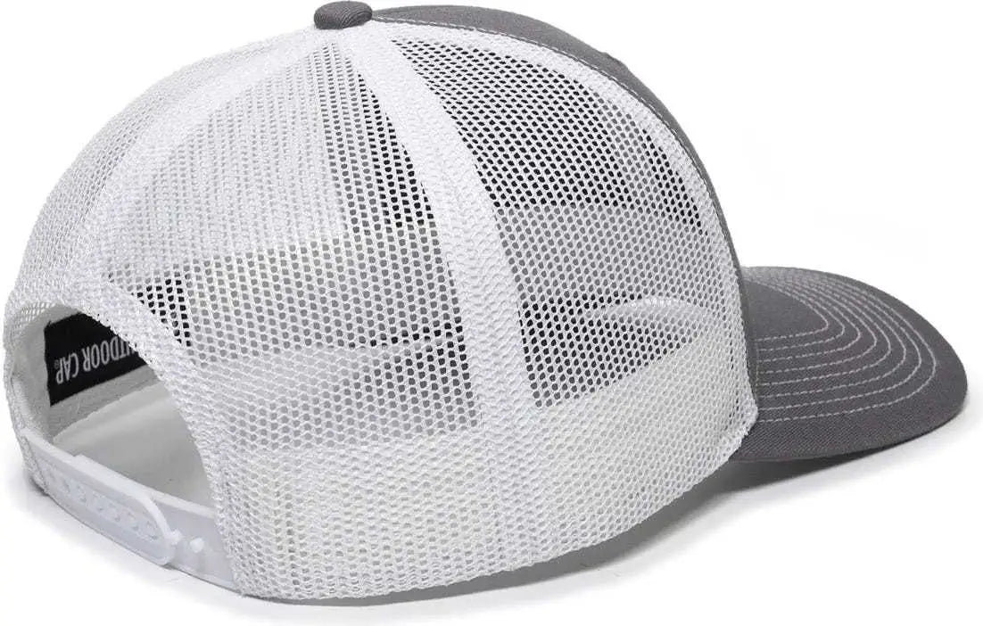 OC Sports OC771 Adjustable Mesh Back Cap - Charcoal White