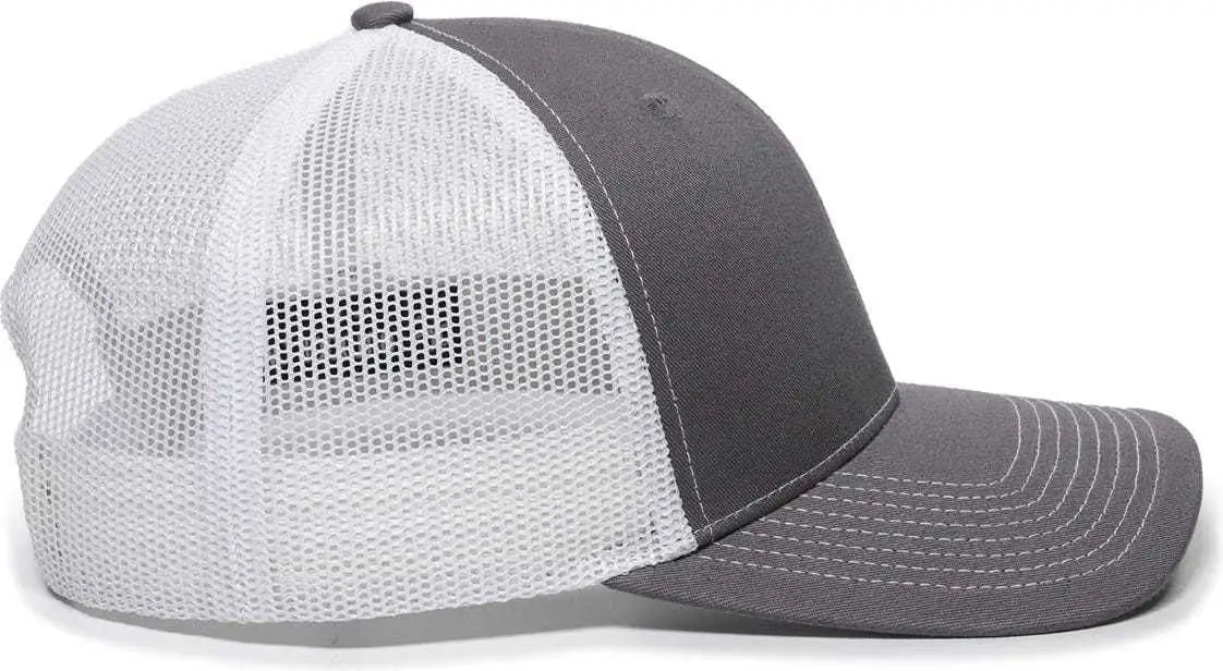 OC Sports OC771 Adjustable Mesh Back Cap - Charcoal White