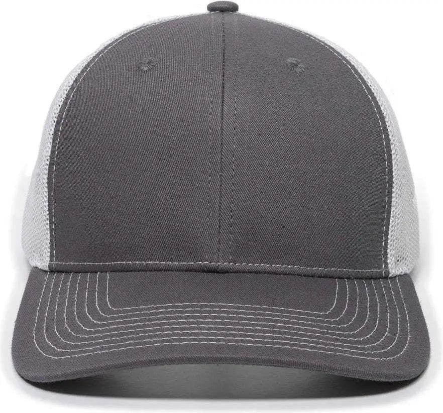 OC Sports OC771 Adjustable Mesh Back Cap - Charcoal White
