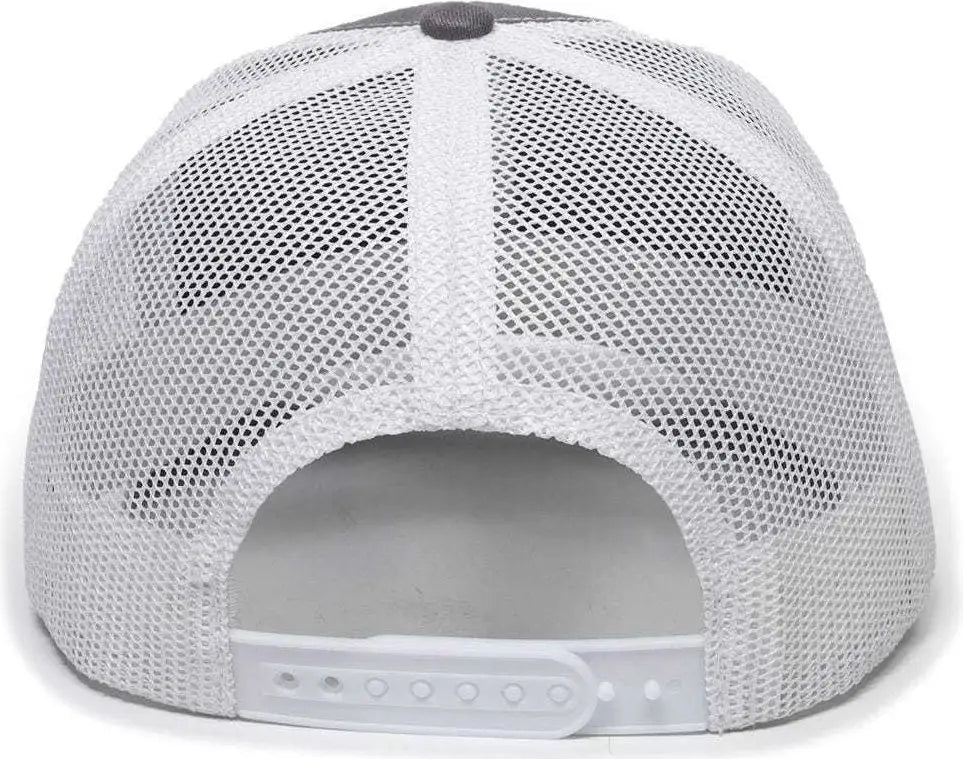 OC Sports OC771 Adjustable Mesh Back Cap - Charcoal White