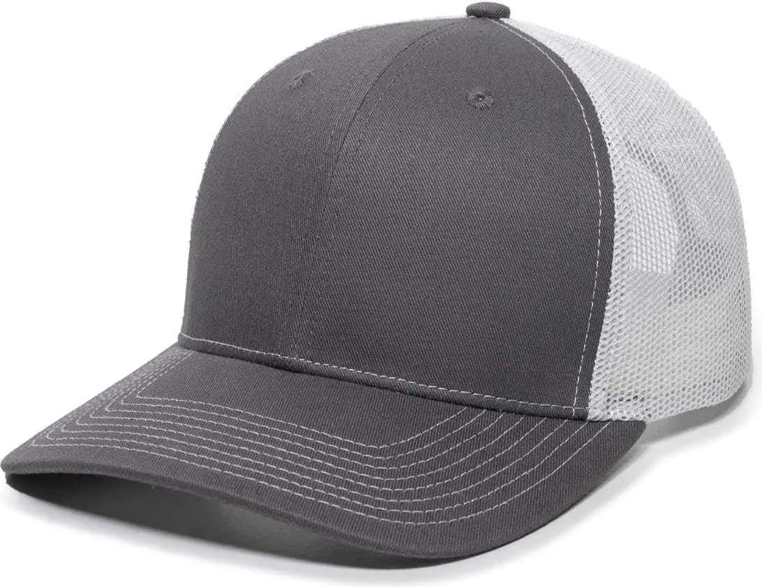 OC Sports OC771 Adjustable Mesh Back Cap - Charcoal White