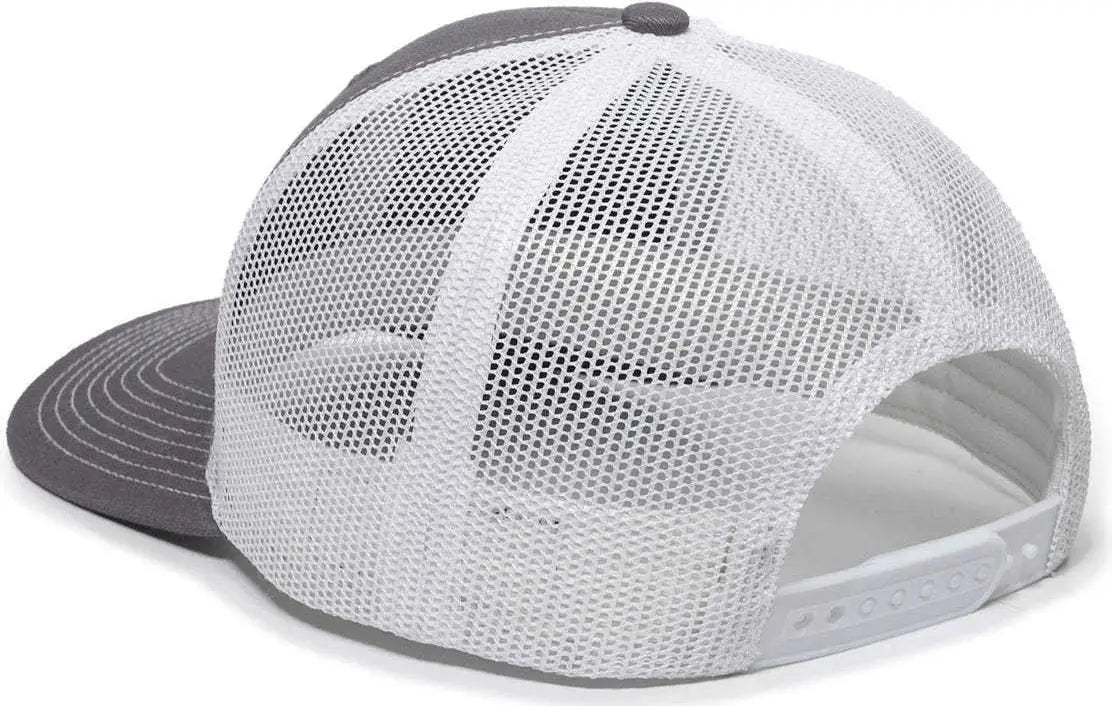 OC Sports OC771 Adjustable Mesh Back Cap - Charcoal White