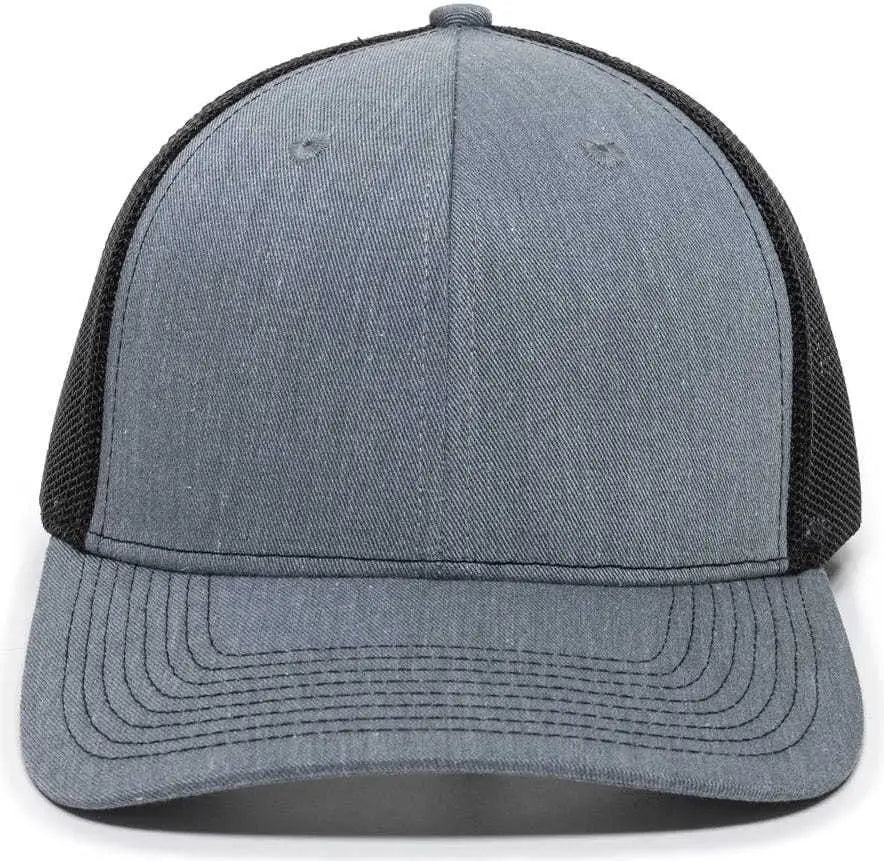 OC Sports OC771 Adjustable Mesh Back Cap - Heathered Gray Black