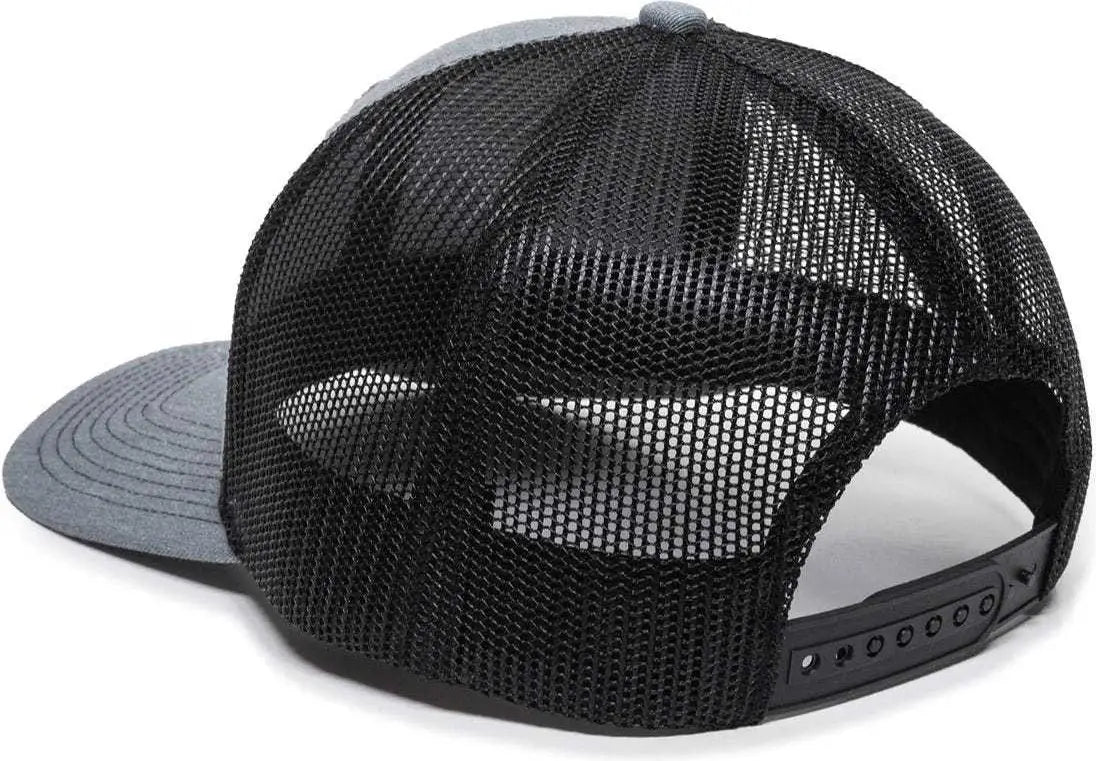 OC Sports OC771 Adjustable Mesh Back Cap - Heathered Gray Black