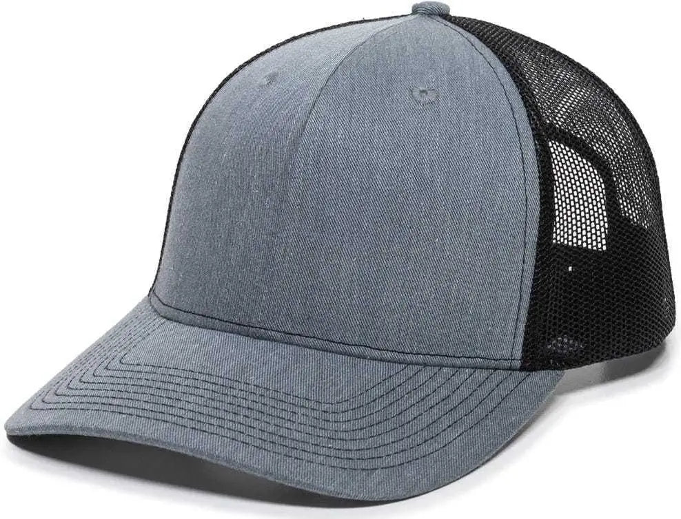 OC Sports OC771 Adjustable Mesh Back Cap - Heathered Gray Black