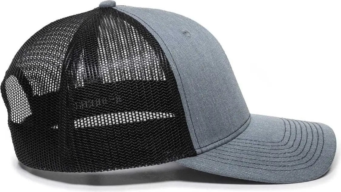 OC Sports OC771 Adjustable Mesh Back Cap - Heathered Gray Black