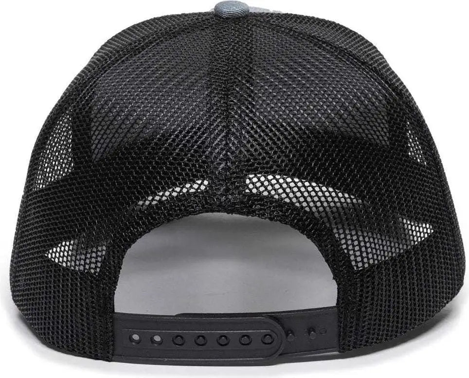 OC Sports OC771 Adjustable Mesh Back Cap - Heathered Gray Black