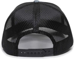 OC Sports OC771 Adjustable Mesh Back Cap - Heathered Gray Black