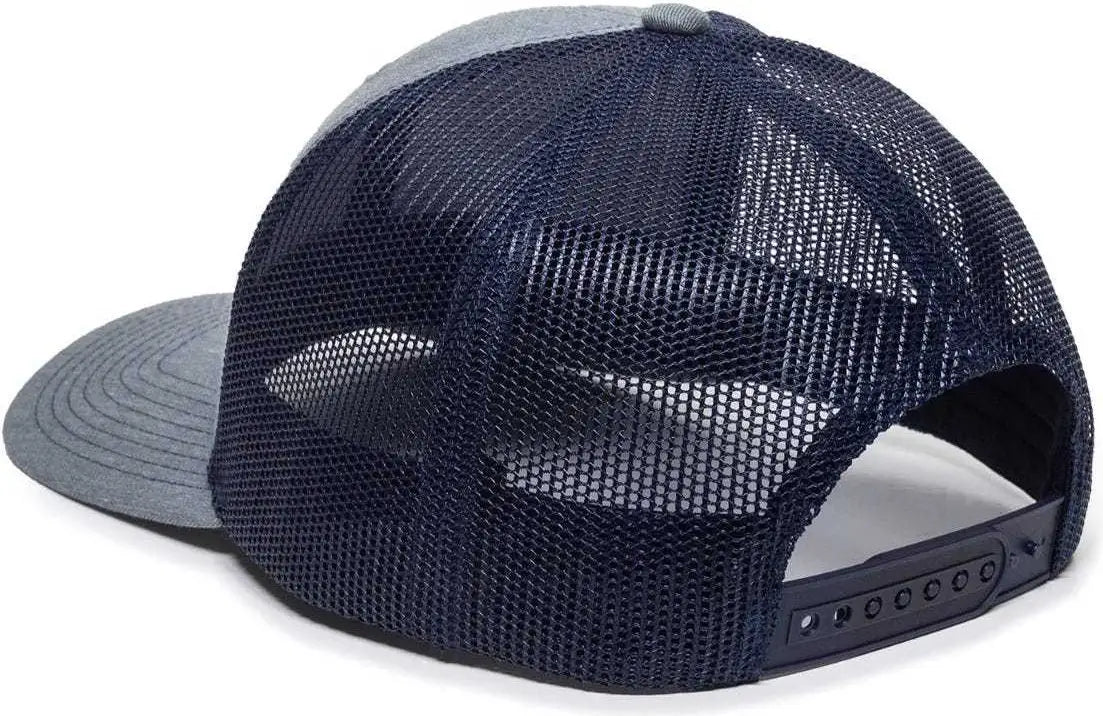 OC Sports OC771 Adjustable Mesh Back Cap - Heathered Gray Navy - Gray Navy / 6 7/8’’ - 7 1/2’’