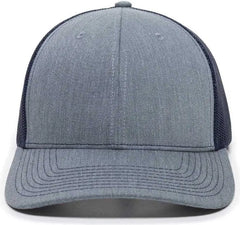 OC Sports OC771 Adjustable Mesh Back Cap - Heathered Gray Navy - Gray Navy / 6 7/8’’ - 7 1/2’’