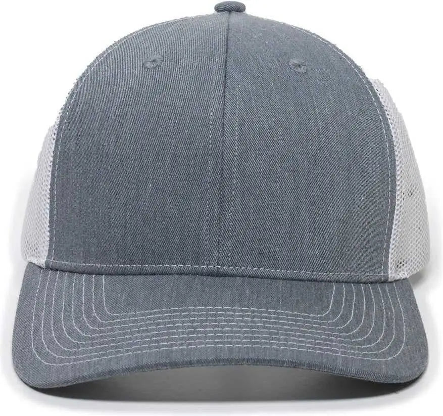OC Sports OC771 Adjustable Mesh Back Cap - Heathered Gray White