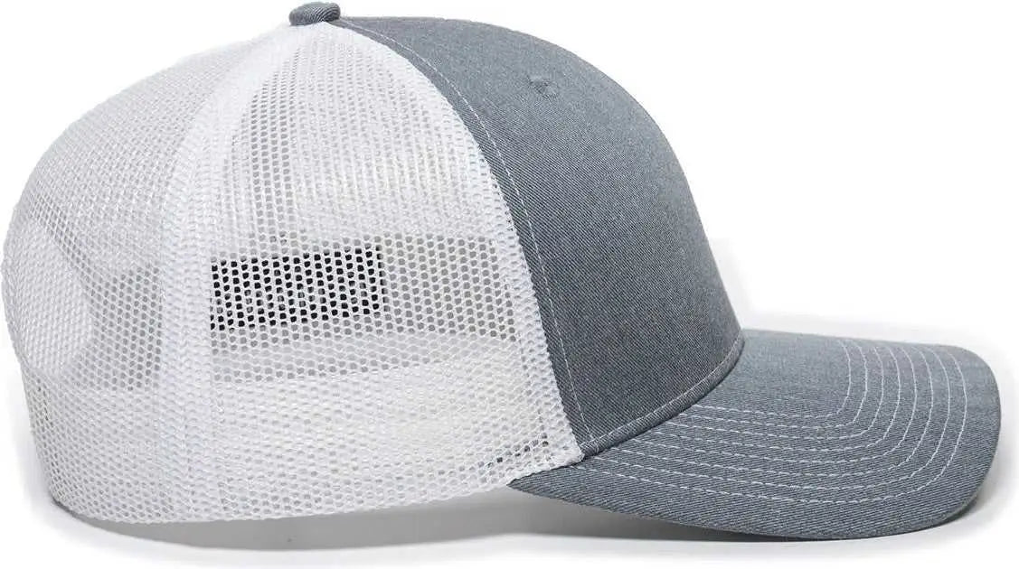 OC Sports OC771 Adjustable Mesh Back Cap - Heathered Gray White