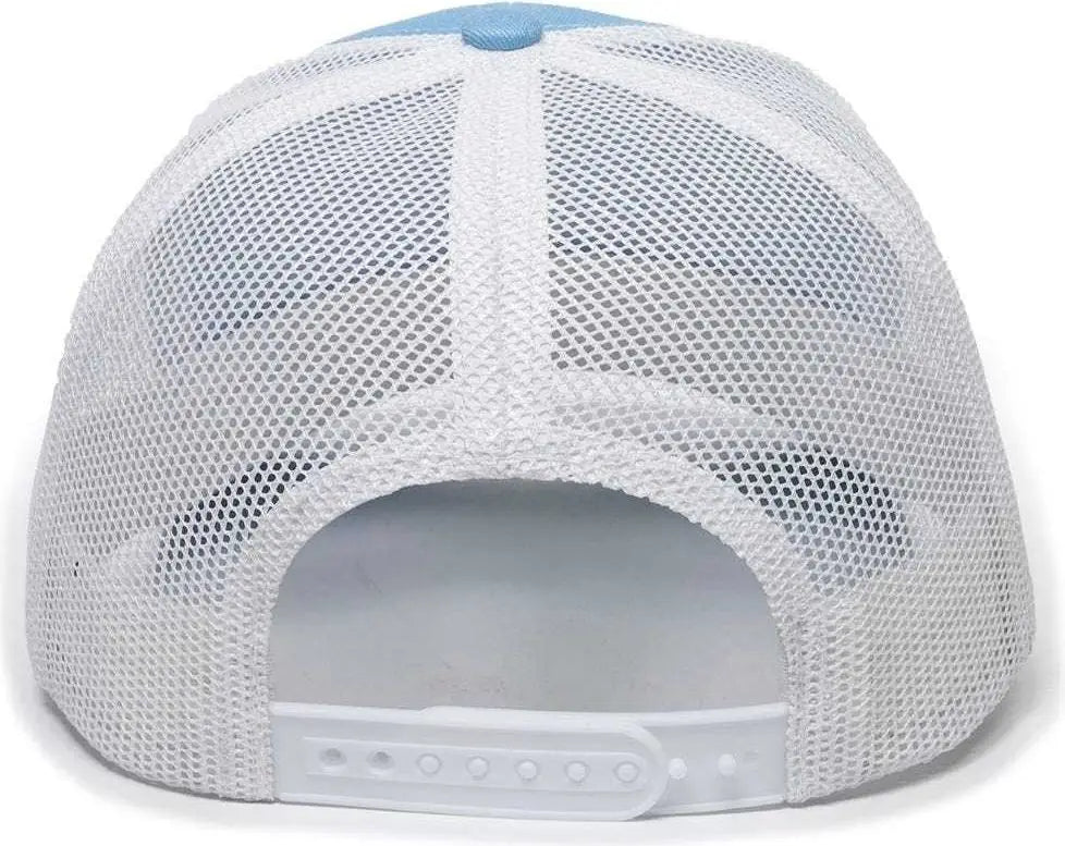 OC Sports OC771 Adjustable Mesh Back Cap - Light Blue White - Columbia Blue White / 6 7/8’’ - 7 1/2’’