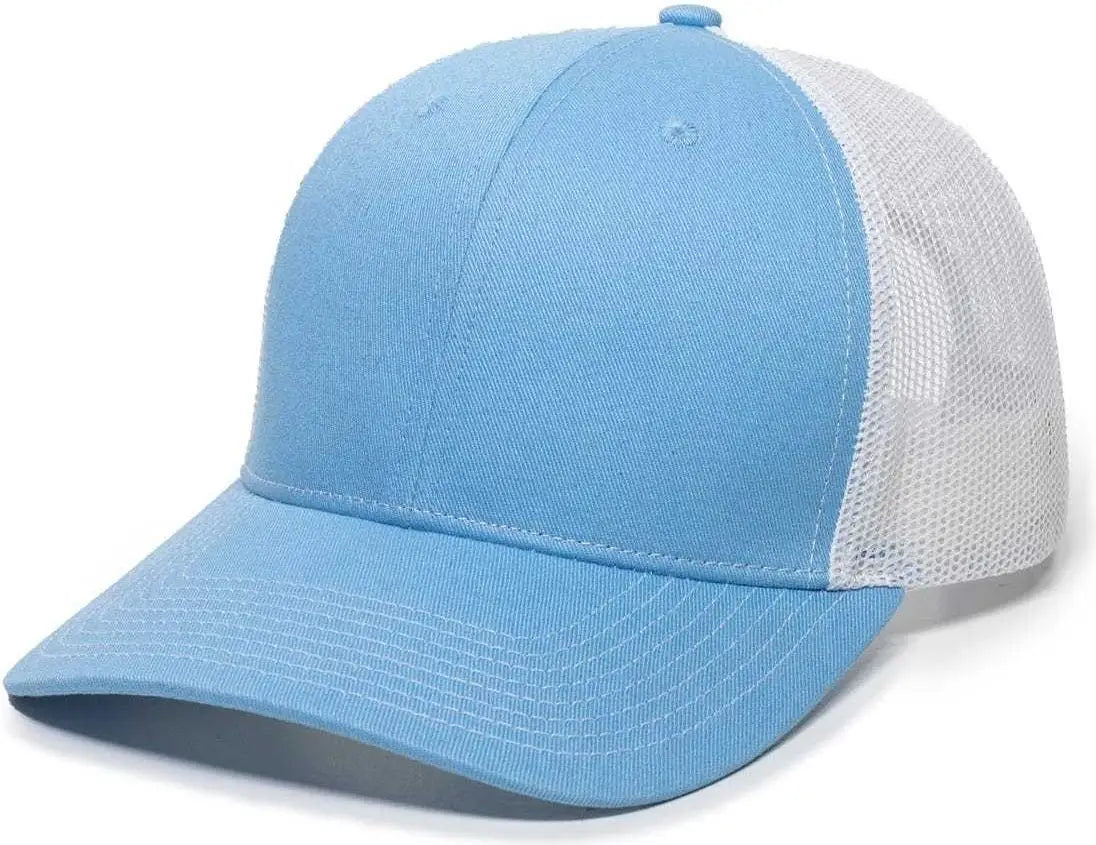 OC Sports OC771 Adjustable Mesh Back Cap - Light Blue White - Columbia Blue White / 6 7/8’’ - 7 1/2’’