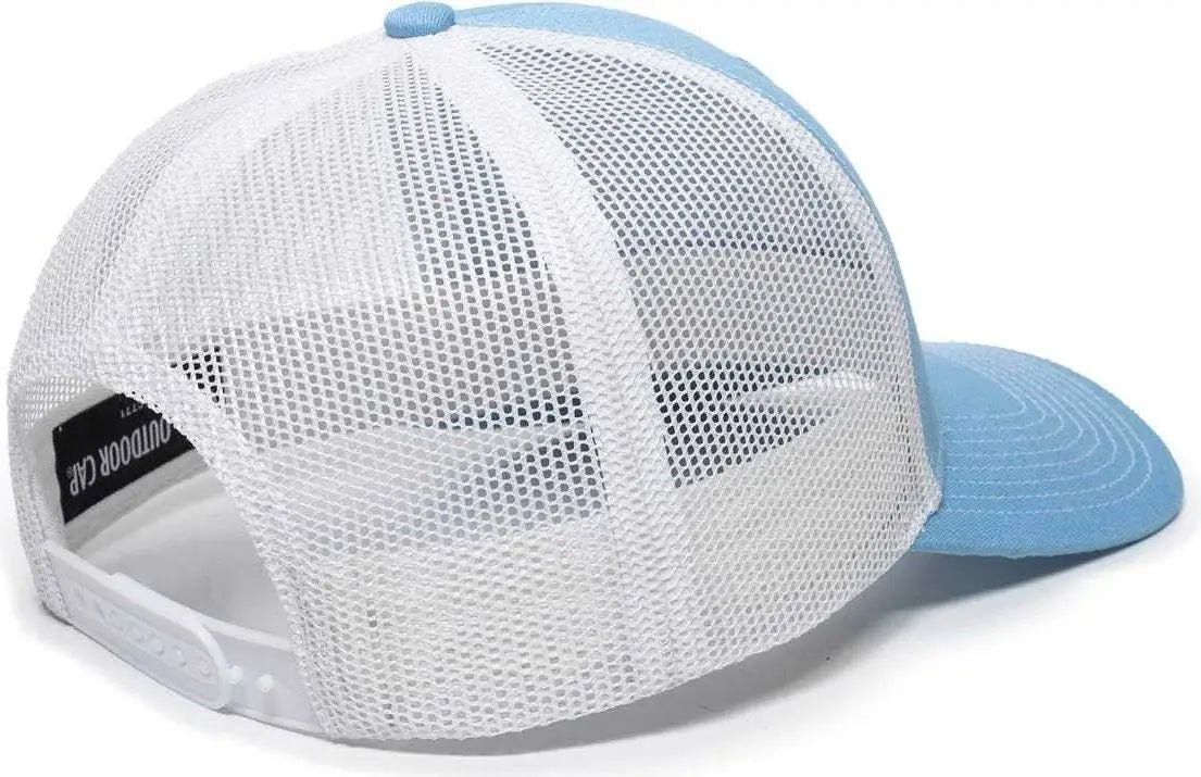OC Sports OC771 Adjustable Mesh Back Cap - Light Blue White - Columbia Blue White / 6 7/8’’ - 7 1/2’’