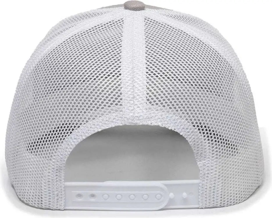 OC Sports OC771 Adjustable Mesh Back Cap - Light Gray White - Light Gray White / 6 7/8’’ - 7 1/2’’