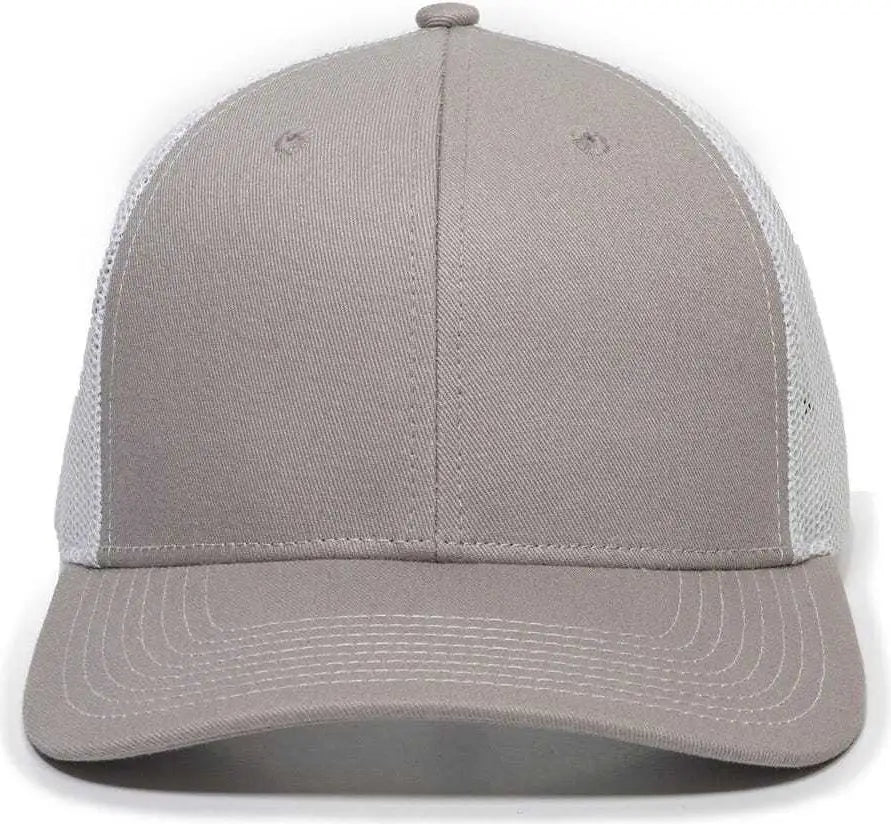 OC Sports OC771 Adjustable Mesh Back Cap - Light Gray White - Light Gray White / 6 7/8’’ - 7 1/2’’