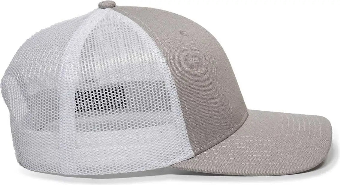 OC Sports OC771 Adjustable Mesh Back Cap - Light Gray White - Light Gray White / 6 7/8’’ - 7 1/2’’