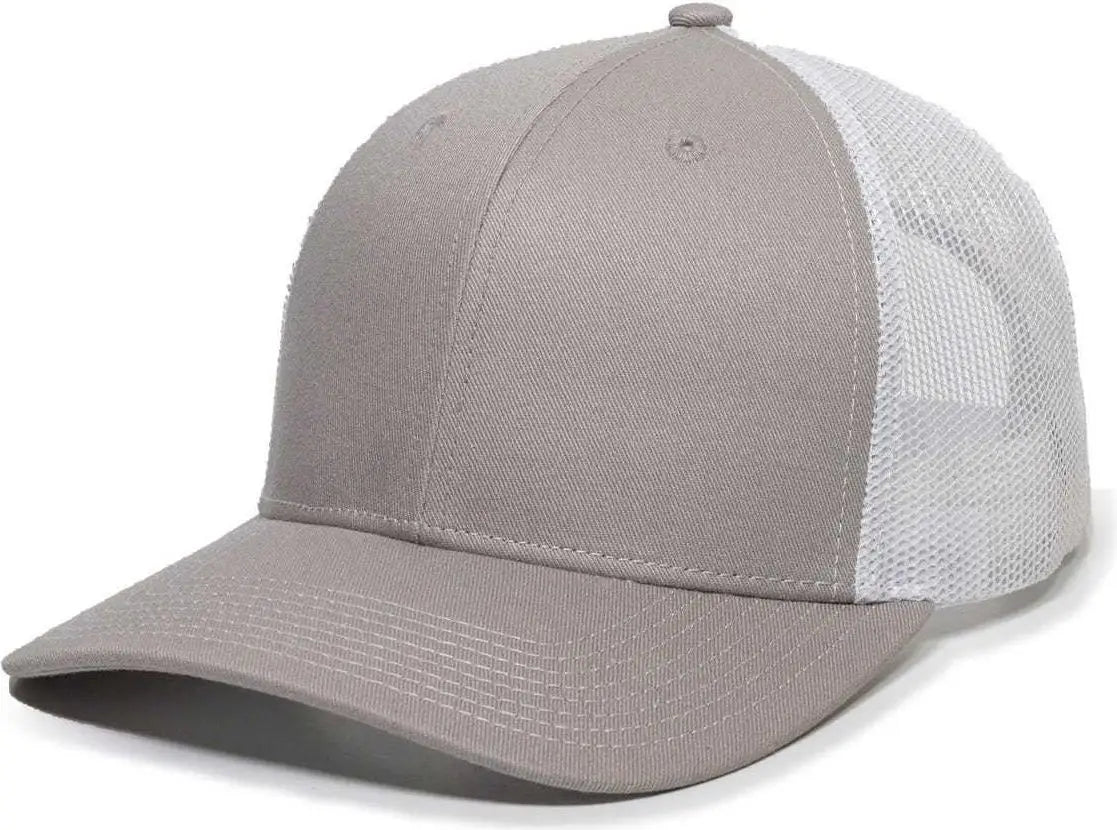 OC Sports OC771 Adjustable Mesh Back Cap - Light Gray White - Light Gray White / 6 7/8’’ - 7 1/2’’
