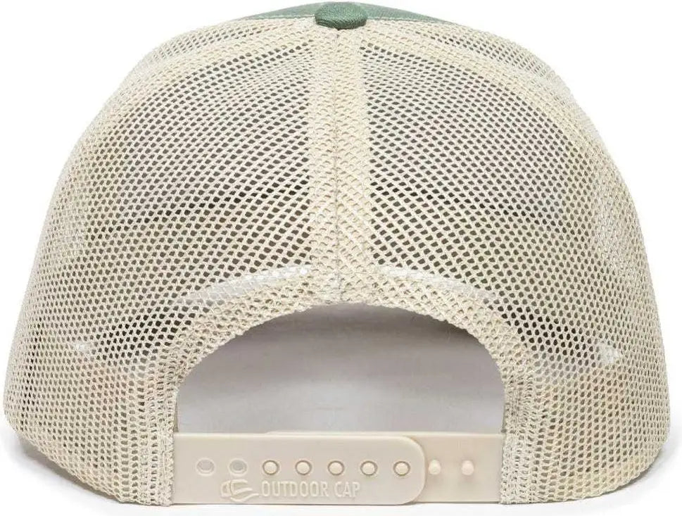 OC Sports OC771 Adjustable Mesh Back Cap - Light Olive Khaki Old Gold - Olive Khaki / 6 7/8’’ - 7 1/2’’