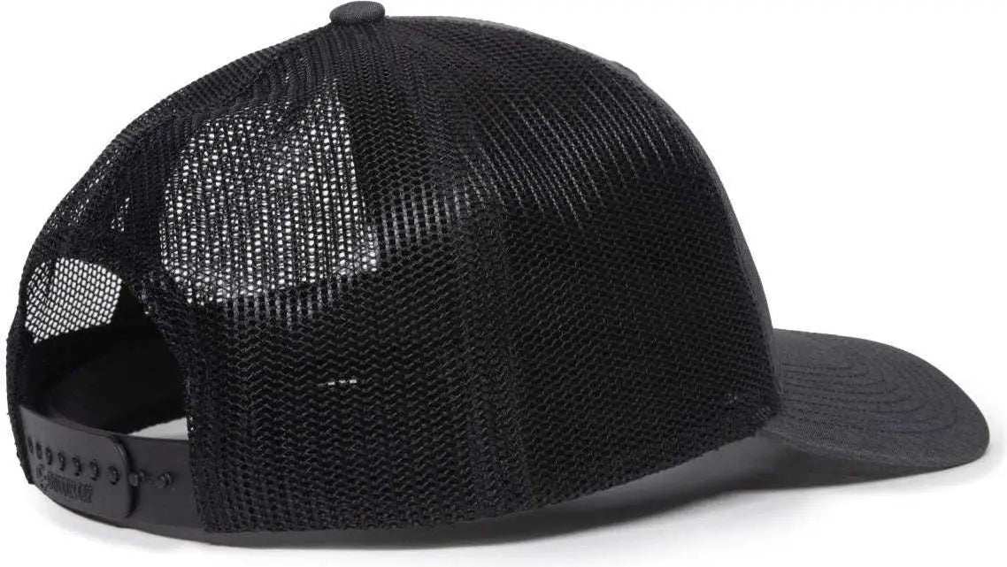 OC Sports OC771 Adjustable Mesh Back Cap - LN Heathered Charcoal Black - Dark Gray Black / 6 7/8’’ - 7 1/2’’