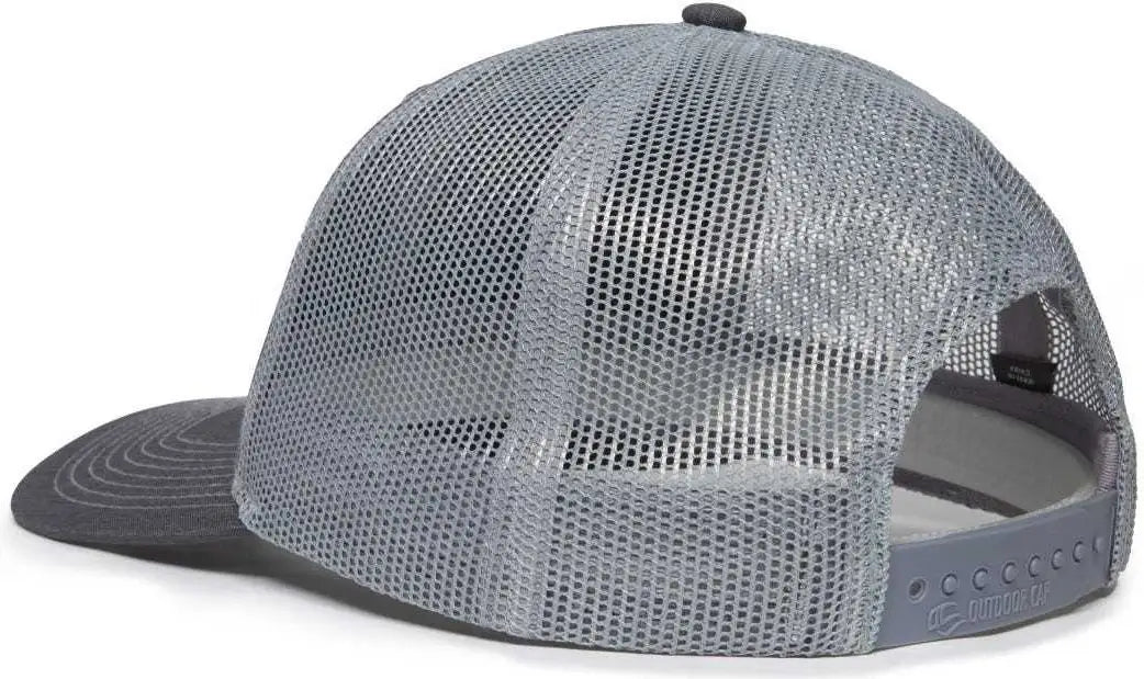 OC Sports OC771 Adjustable Mesh Back Cap - LN Heathered Charcoal Gray - Dark Gray Gray / 6 7/8’’ - 7 1/2’’