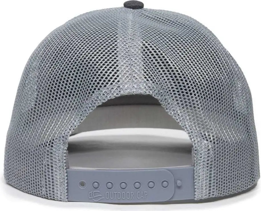 OC Sports OC771 Adjustable Mesh Back Cap - LN Heathered Charcoal Gray - Dark Gray Gray / 6 7/8’’ - 7 1/2’’
