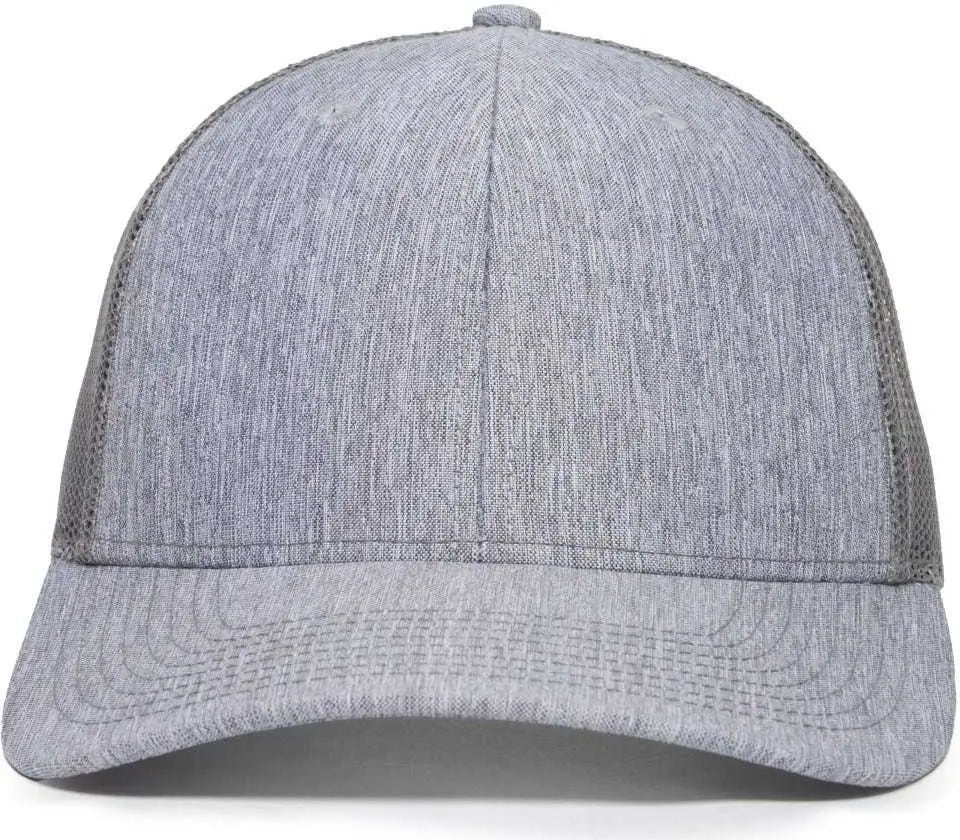 OC Sports OC771 Adjustable Mesh Back Cap - LN Heathered Gray Charcoal - Gray Dark Gray / 6 7/8’’ - 7 1/2’’