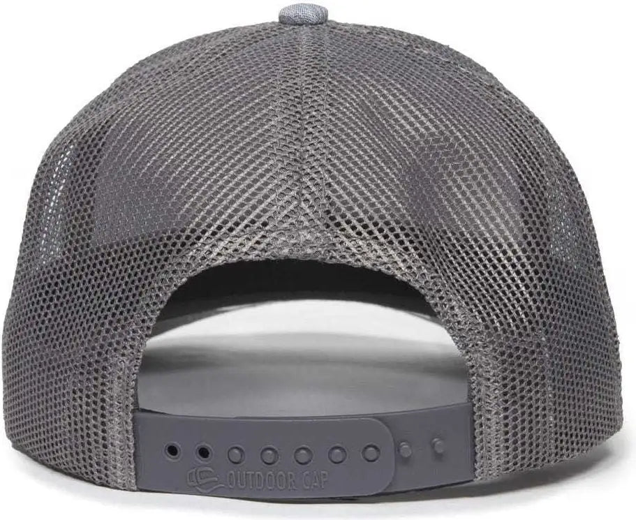 OC Sports OC771 Adjustable Mesh Back Cap - LN Heathered Gray Charcoal - Gray Dark Gray / 6 7/8’’ - 7 1/2’’