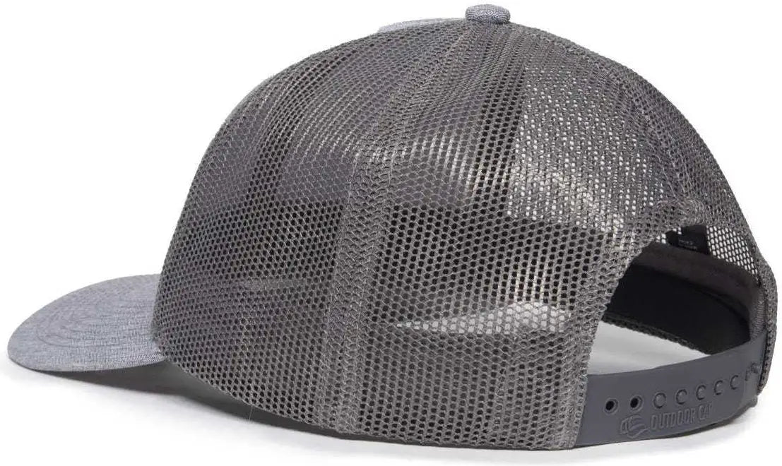 OC Sports OC771 Adjustable Mesh Back Cap - LN Heathered Gray Charcoal - Gray Dark Gray / 6 7/8’’ - 7 1/2’’
