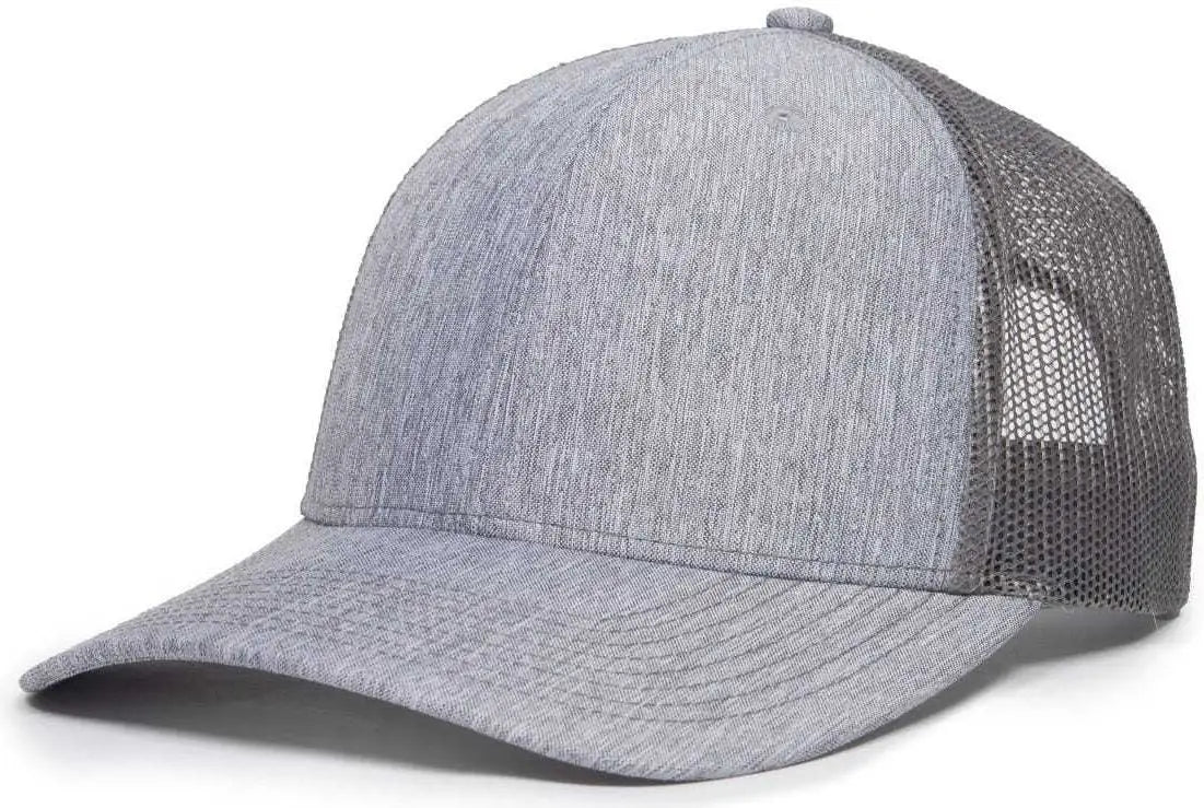 OC Sports OC771 Adjustable Mesh Back Cap - LN Heathered Gray Charcoal - Gray Dark Gray / 6 7/8’’ - 7 1/2’’
