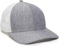 OC Sports OC771 Adjustable Mesh Back Cap - LN Heathered Gray White - Gray White / 6 7/8’’ - 7 1/2’’