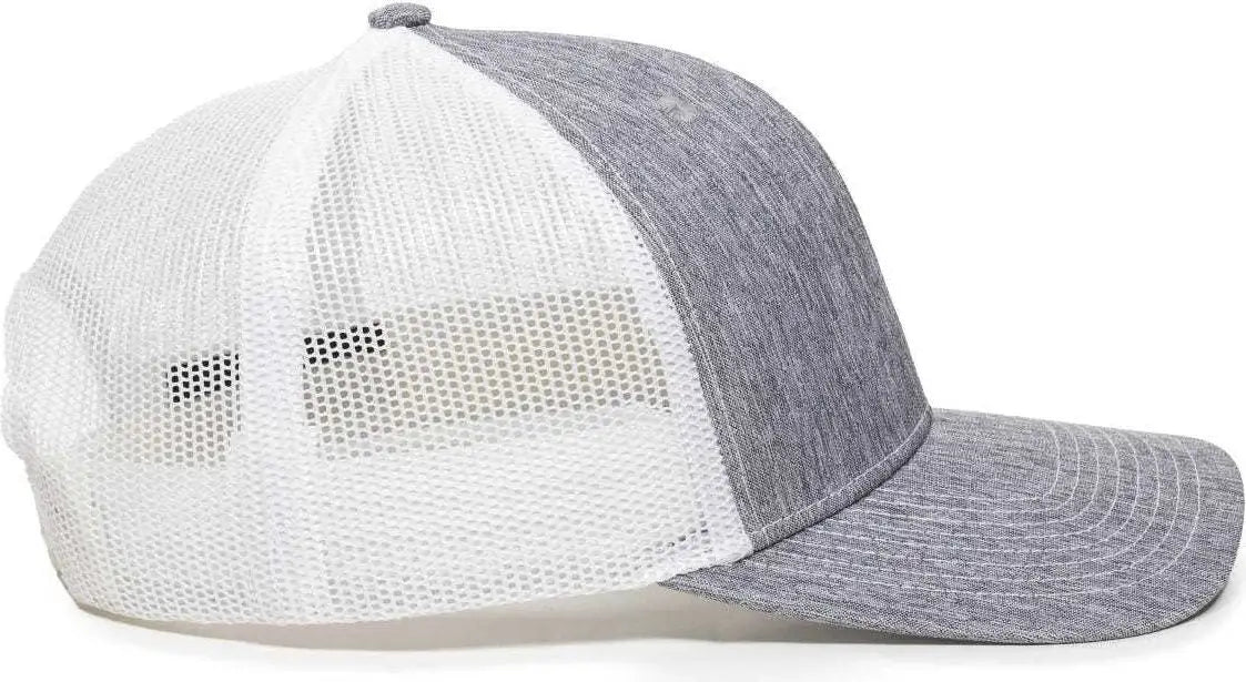 OC Sports OC771 Adjustable Mesh Back Cap - LN Heathered Gray White - Gray White / 6 7/8’’ - 7 1/2’’