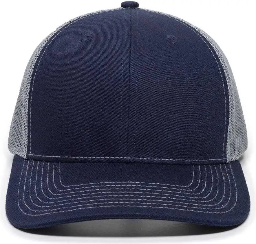OC Sports OC771 Adjustable Mesh Back Cap - Navy Gray - Navy Gray / 6 7/8’’ - 7 1/2’’