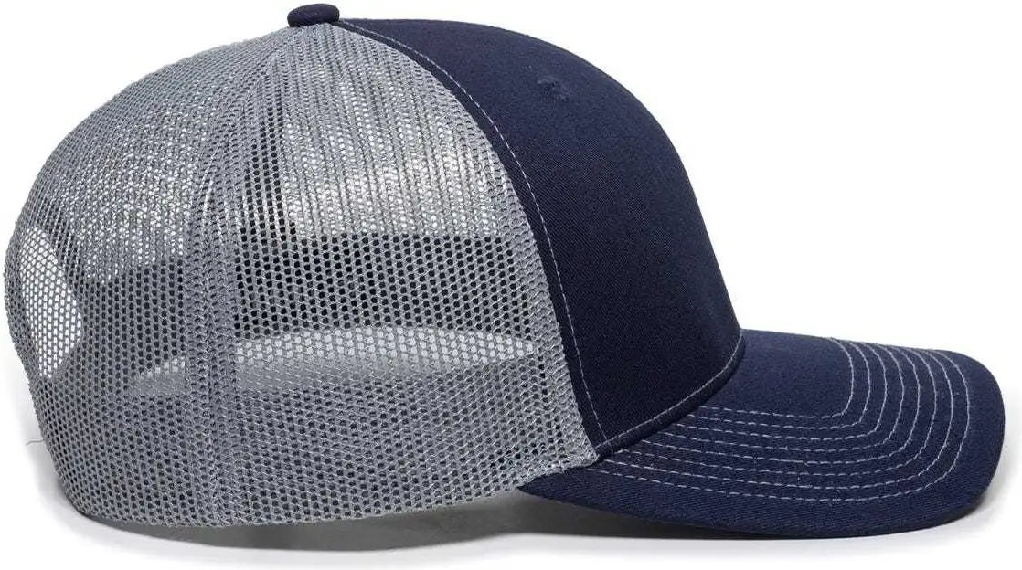 OC Sports OC771 Adjustable Mesh Back Cap - Navy Gray - Navy Gray / 6 7/8’’ - 7 1/2’’