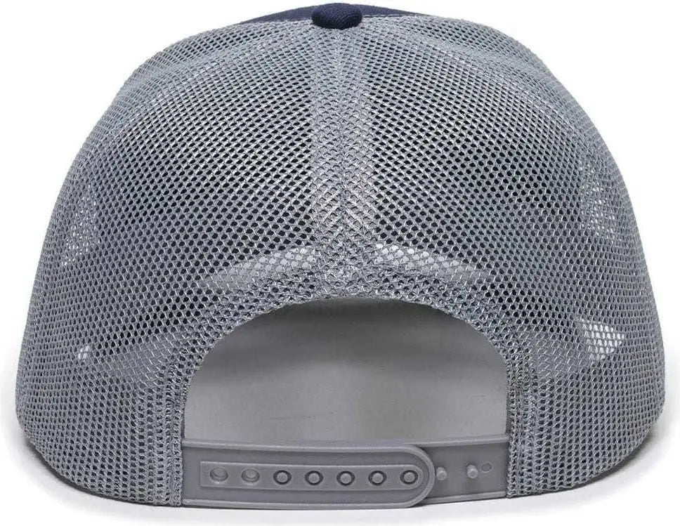 OC Sports OC771 Adjustable Mesh Back Cap - Navy Gray - Navy Gray / 6 7/8’’ - 7 1/2’’