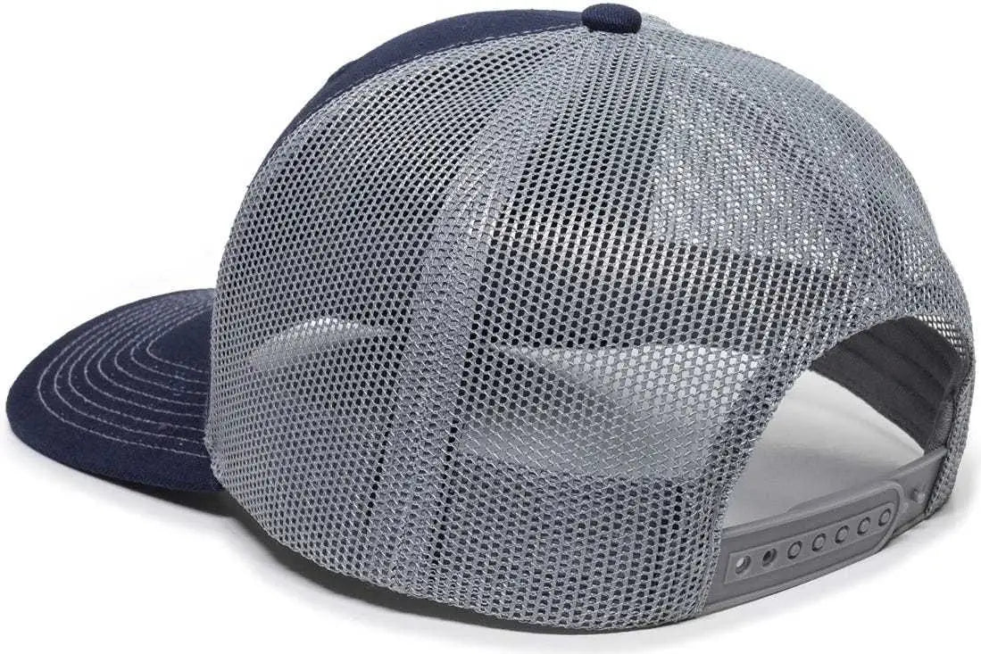 OC Sports OC771 Adjustable Mesh Back Cap - Navy Gray - Navy Gray / 6 7/8’’ - 7 1/2’’