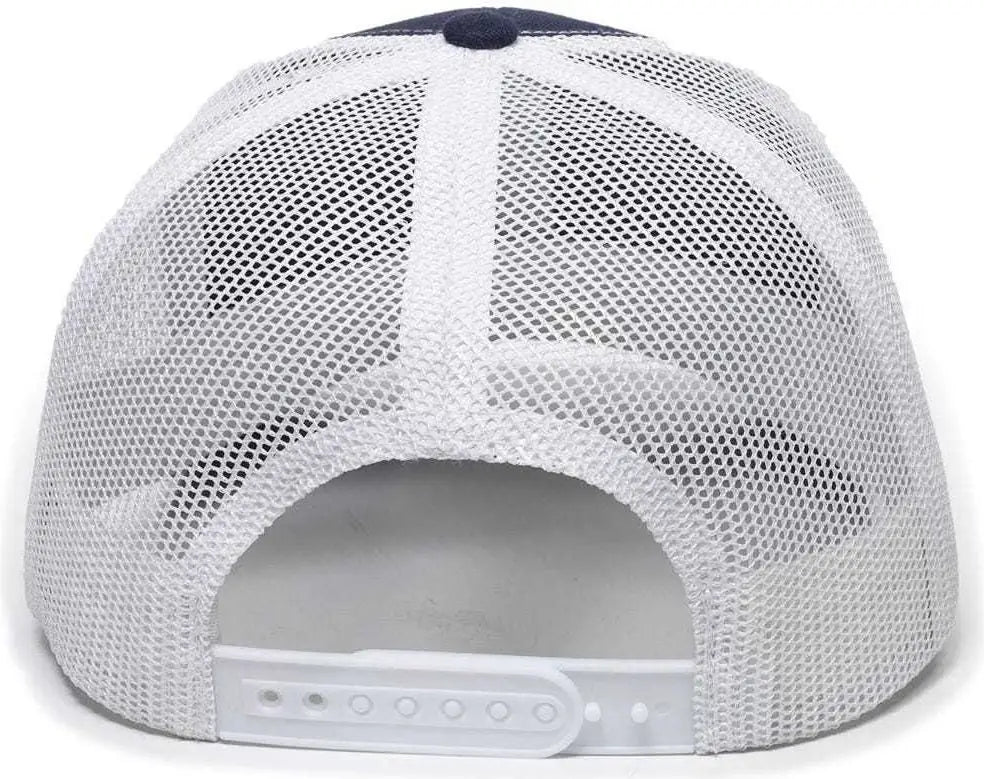 OC Sports OC771 Adjustable Mesh Back Cap - Navy White