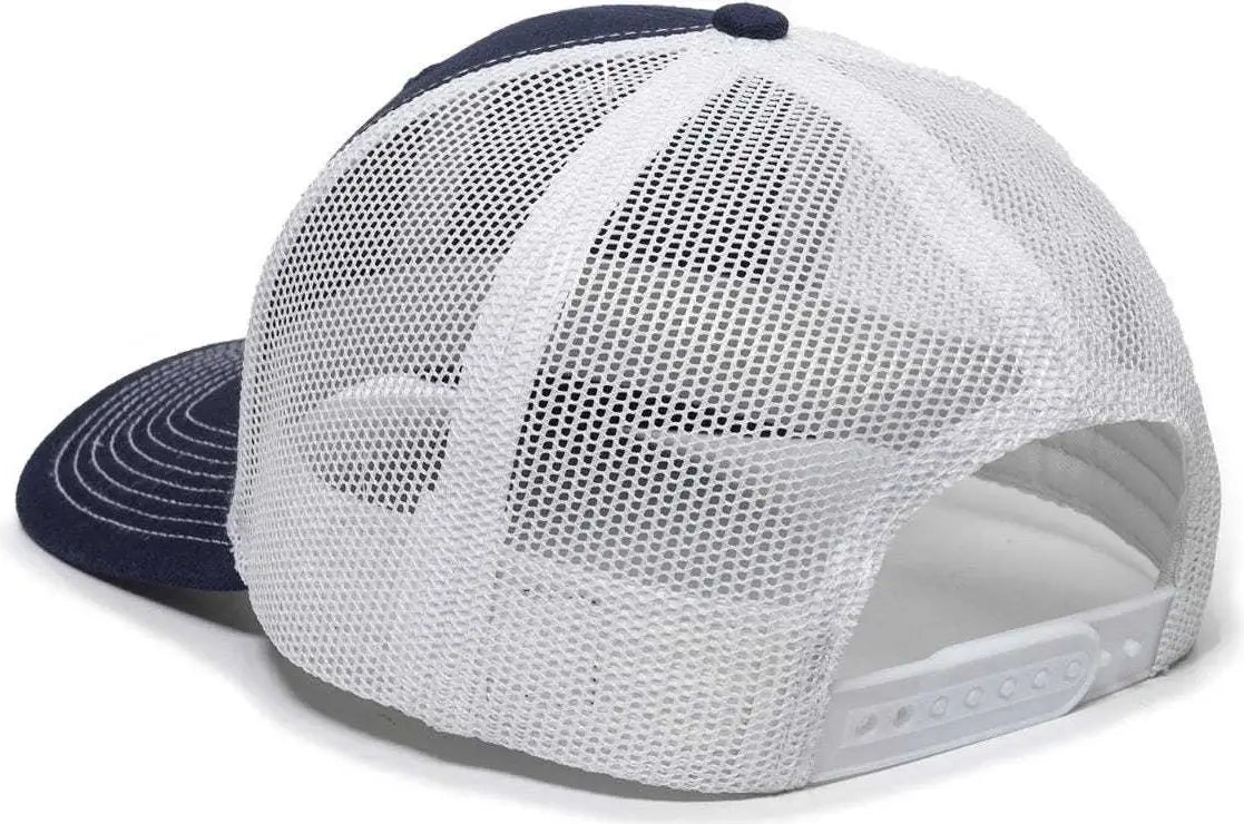 OC Sports OC771 Adjustable Mesh Back Cap - Navy White