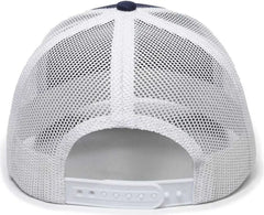 OC Sports OC771 Adjustable Mesh Back Cap - Navy White Heathered Gray - Navy White / 6 7/8’’ - 7 1/2’’