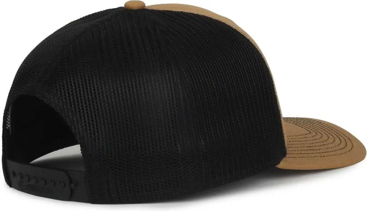 OC Sports OC771 Adjustable Mesh Back Cap - Old Gold Black - Black / OSFM