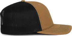 OC Sports OC771 Adjustable Mesh Back Cap - Old Gold Black - Black / OSFM
