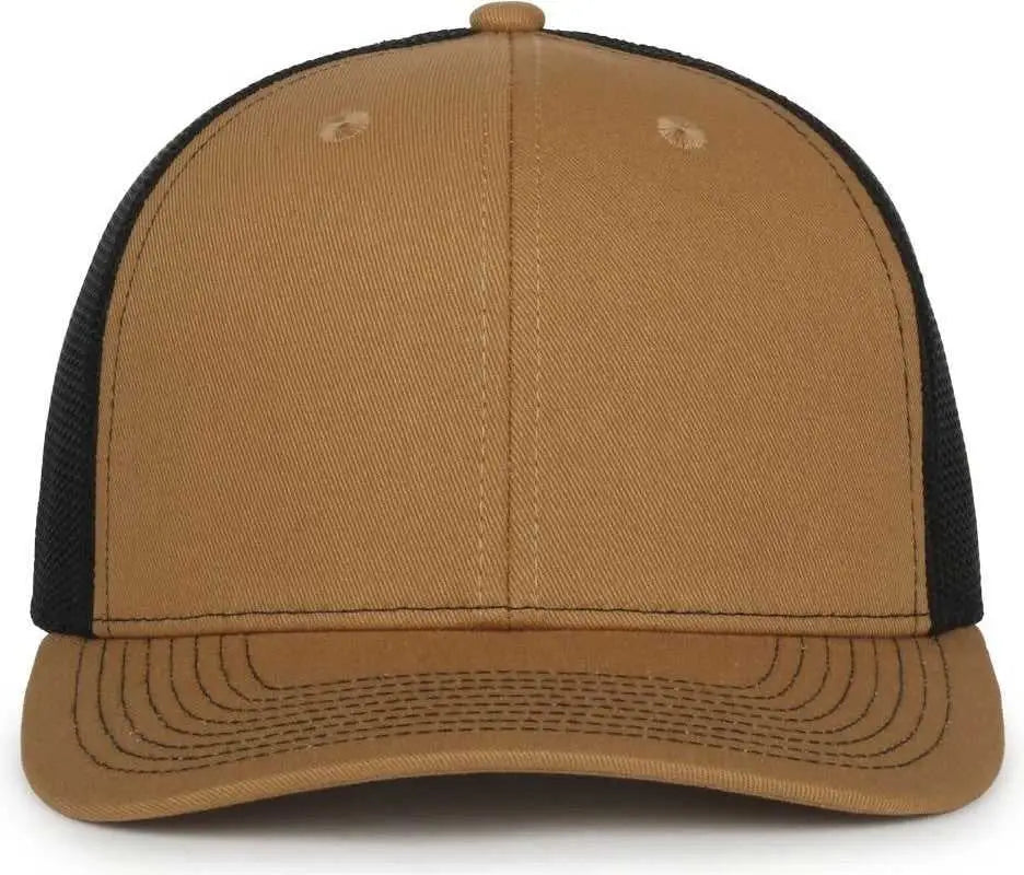 OC Sports OC771 Adjustable Mesh Back Cap - Old Gold Black - Black / OSFM