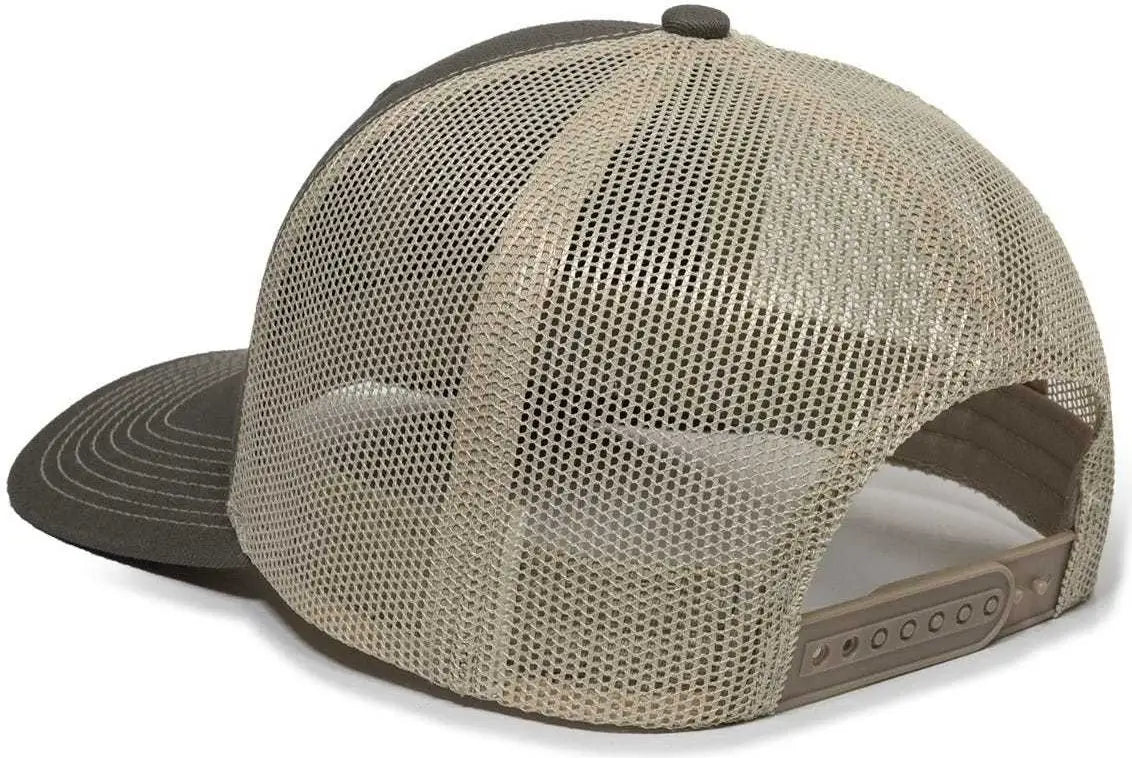 OC Sports OC771 Adjustable Mesh Back Cap - Olive Khaki - Olive Khaki / 6 7/8’’ - 7 1/2’’