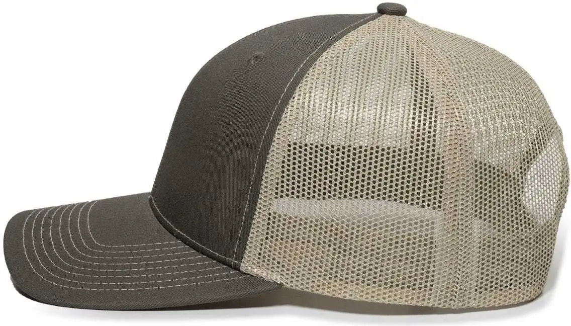 OC Sports OC771 Adjustable Mesh Back Cap - Olive Khaki - Olive Khaki / 6 7/8’’ - 7 1/2’’